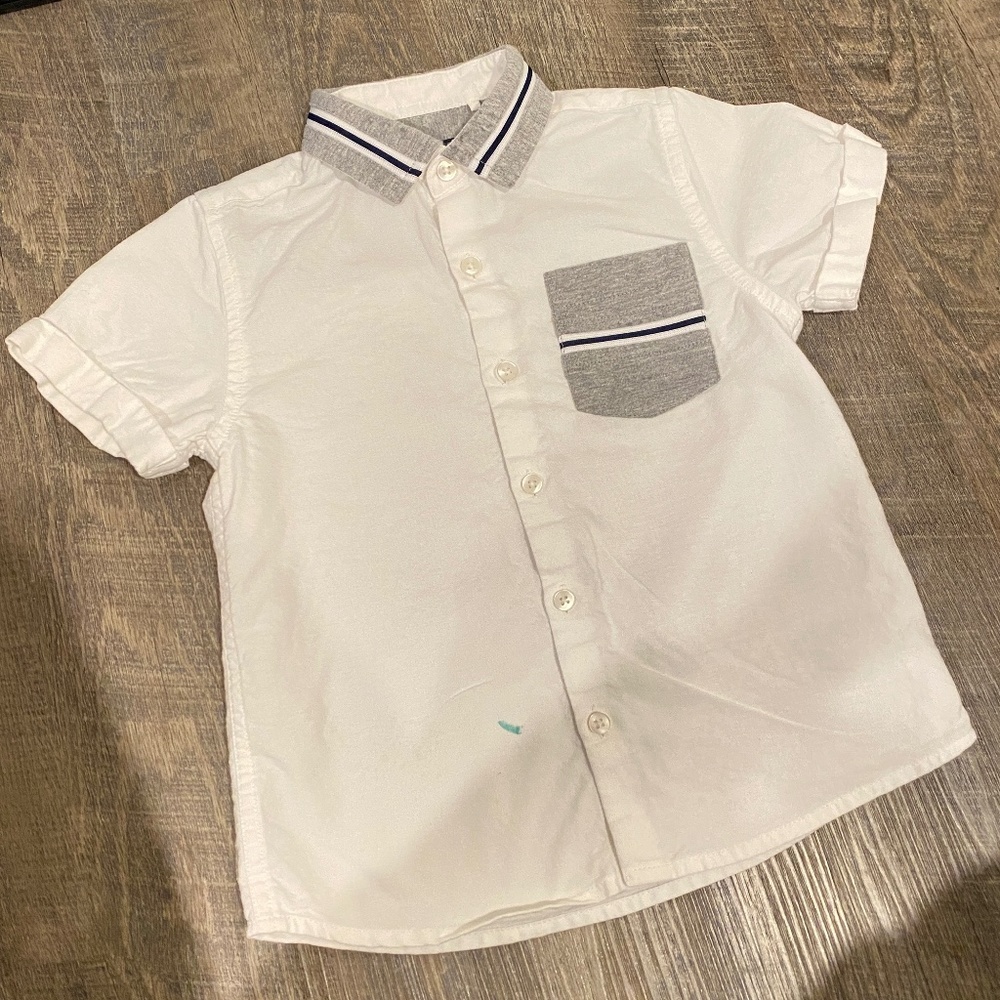 next Boy Short Sleeve Button-down Shirt 3/4